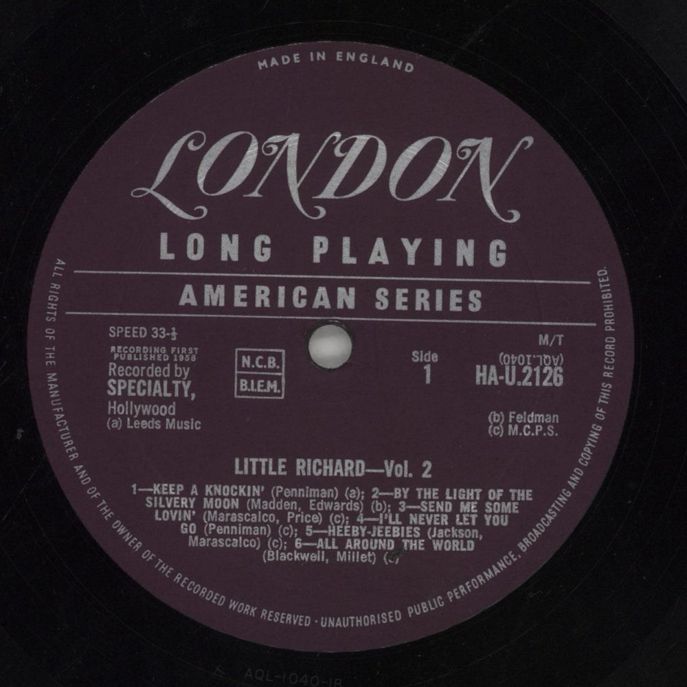 Little Richard Little Richard Volume 2 - Flipback - VG UK vinyl LP album (LP record) LTRLPLI857712
