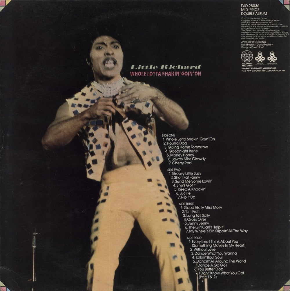 Little Richard Whole Lotta Shakin' Goin' On UK 2-LP vinyl record set (Double LP Album)
