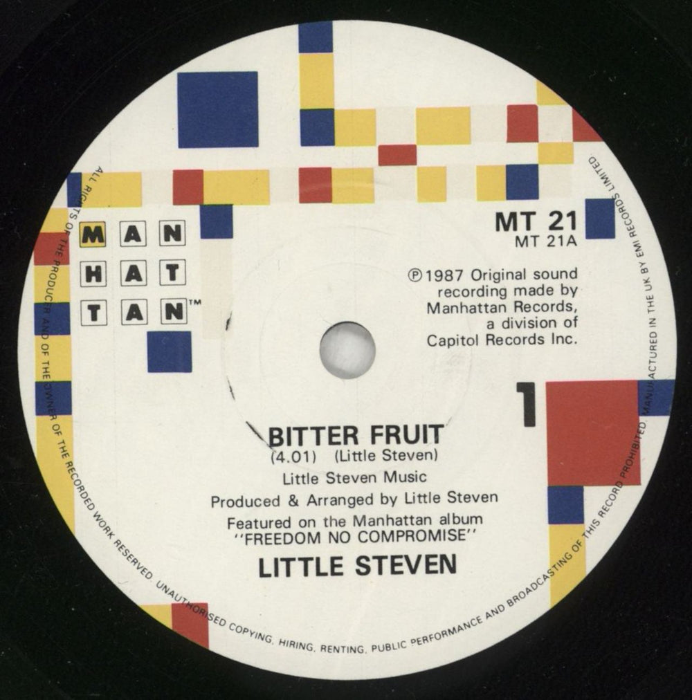 Little Steven Bitter Fruit UK 7" vinyl single (7 inch record / 45) LTS07BI503066