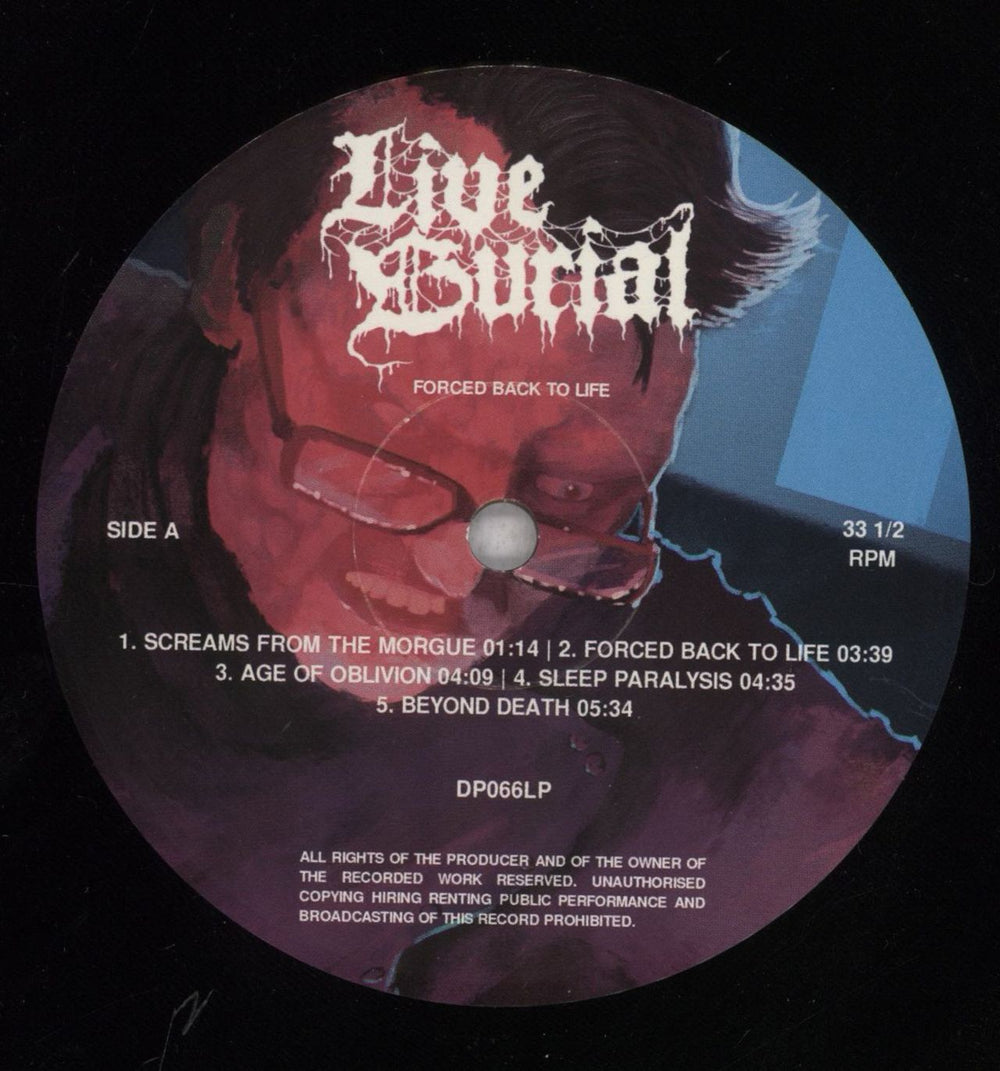 Live Burial Forced Back To Life German vinyl LP album (LP record) 7P1LPFO840060