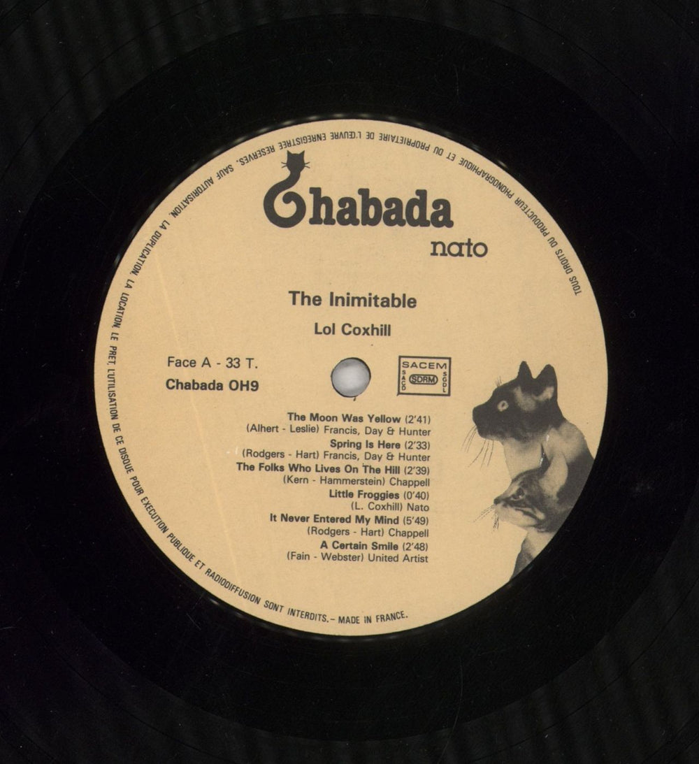 Lol Coxhill The Inimitable UK 10" vinyl single (10 inch record) LCX10TH853532