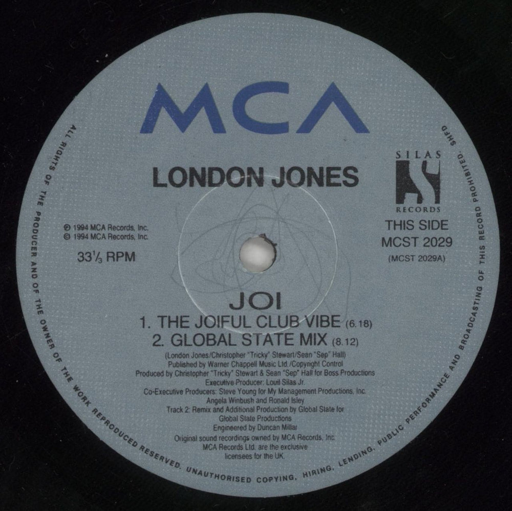 London Jones Joi UK 12" vinyl single (12 inch record / Maxi-single) 0ZN12JO861315