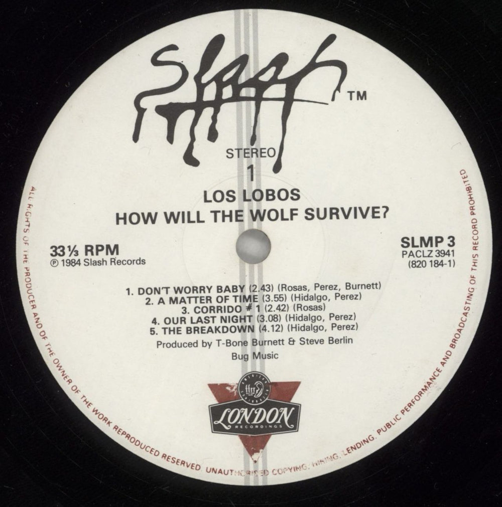 Los Lobos How Will The Wolf Survive UK vinyl LP album (LP record) LOSLPHO216879