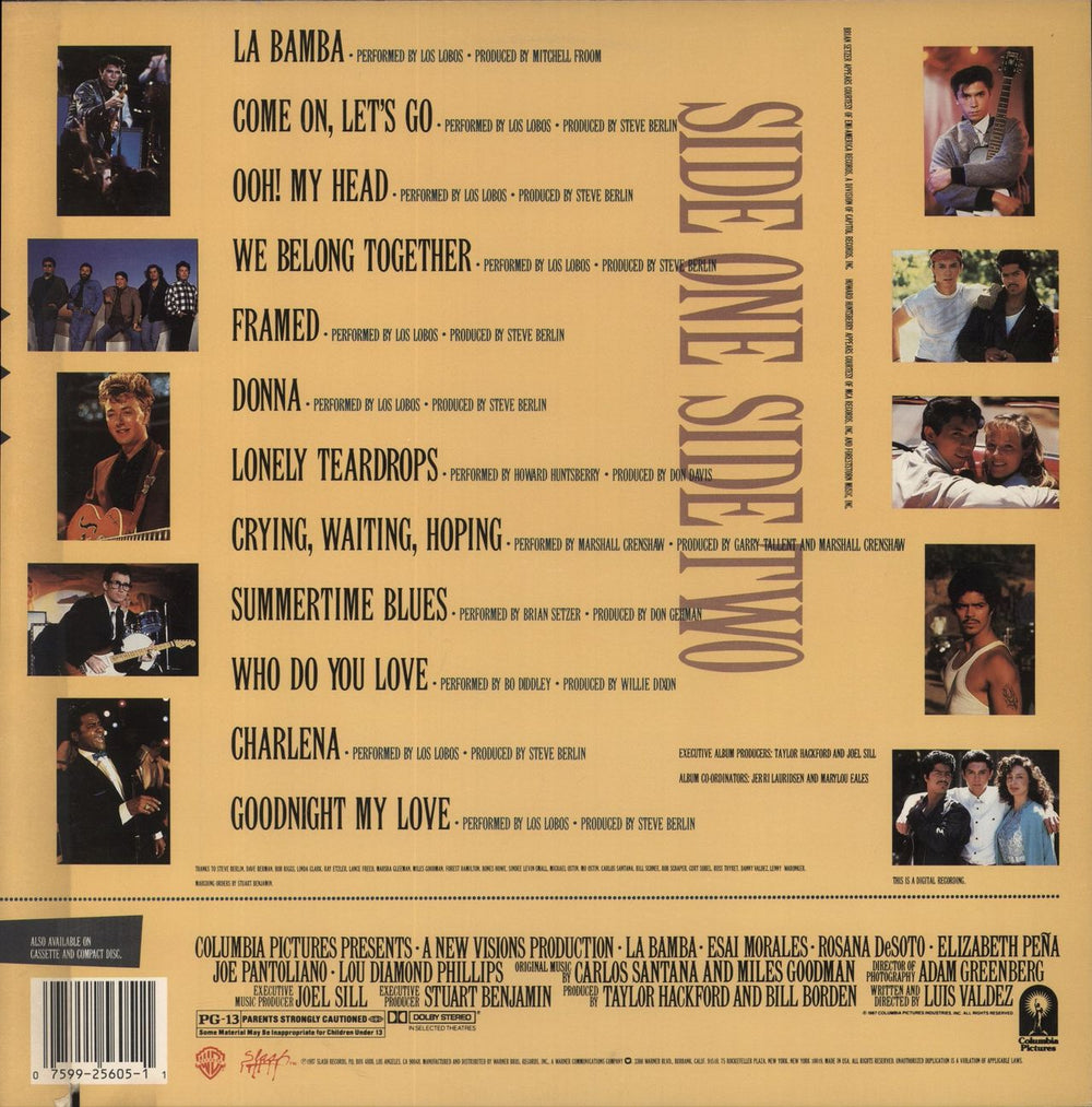 Los Lobos La Bamba US vinyl LP album (LP record) 075992560511