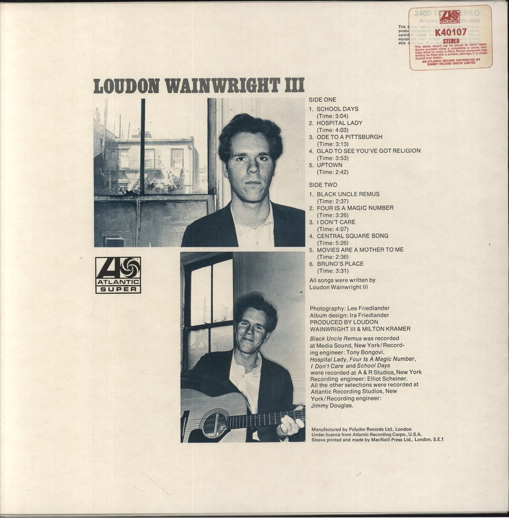Loudon Wainwright III Loudon Wainwright III - EX UK vinyl LP album (LP record)