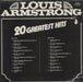 Louis Armstrong 20 Greatest Hits Italian vinyl LP album (LP record)