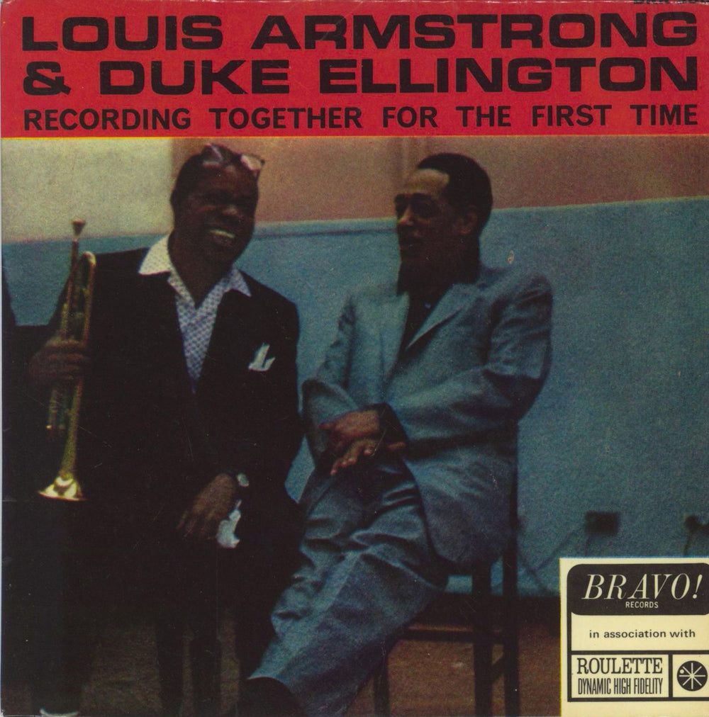 Louis Armstrong & Duke Ellington Recording Together For The First Time EP - Solid UK 7" vinyl single (7 inch record / 45) BRR380