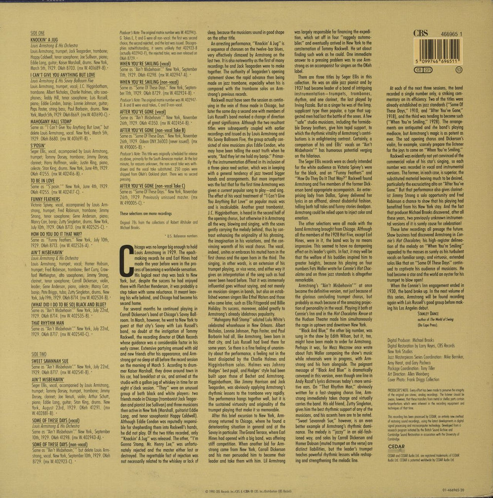 Louis Armstrong Volume V - Louis In New York Dutch vinyl LP album (LP record) 5099746696511