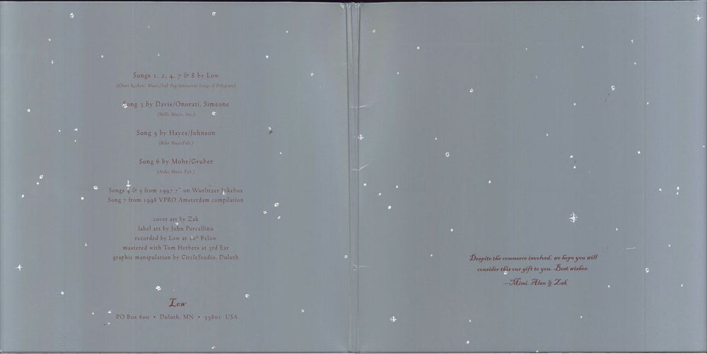 Low Christmas - White Vinyl UK vinyl LP album (LP record) 2016