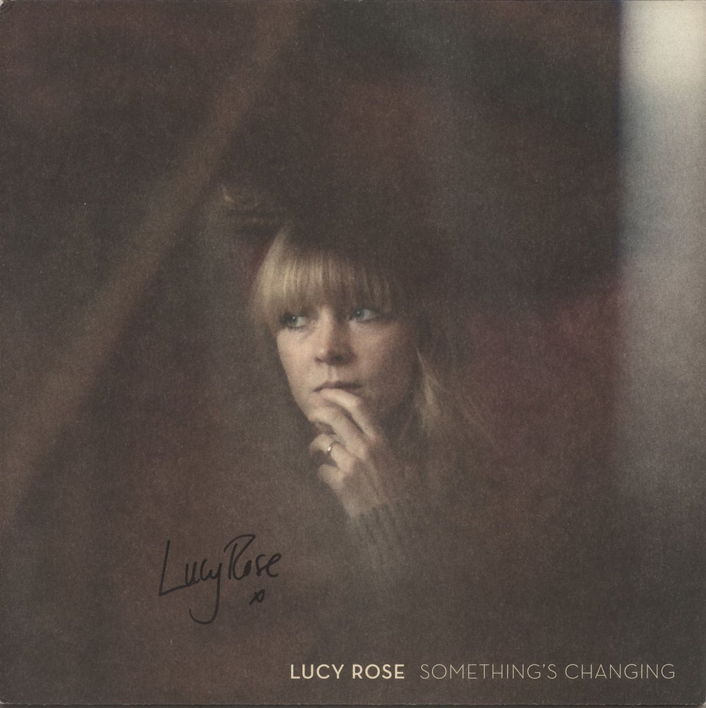 Lucy Rose Something's Changing - Autographed UK vinyl LP album (LP record) COMM187