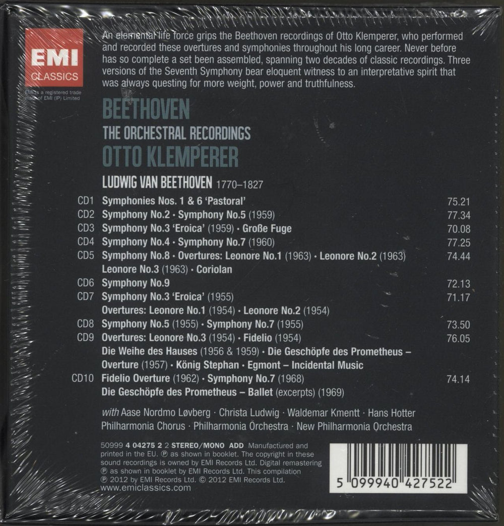 Ludwig Van Beethoven The Orchestral Recordings: Symphonies & Overtures - Sealed UK CD Album Box Set 5099940427522