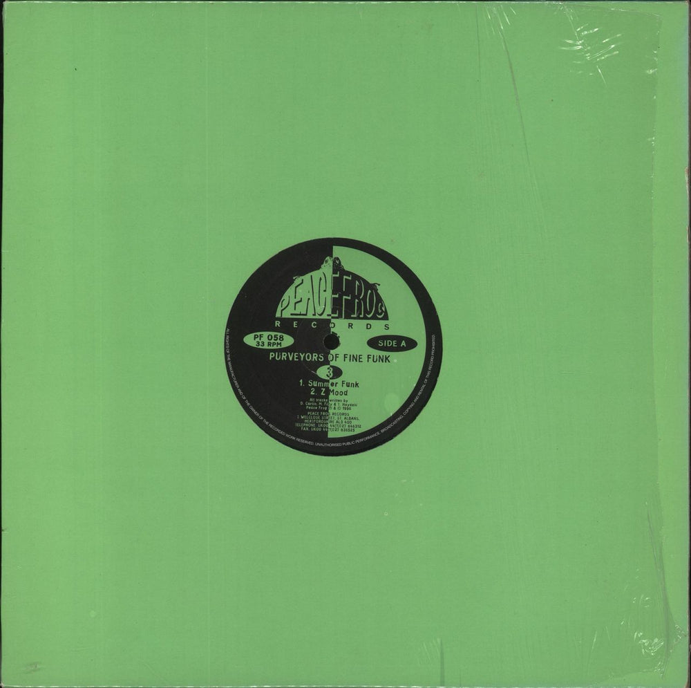 Luke Slater Purveyors Of Fine Funk Vol 3 UK 12" vinyl single (12 inch record / Maxi-single) PF058