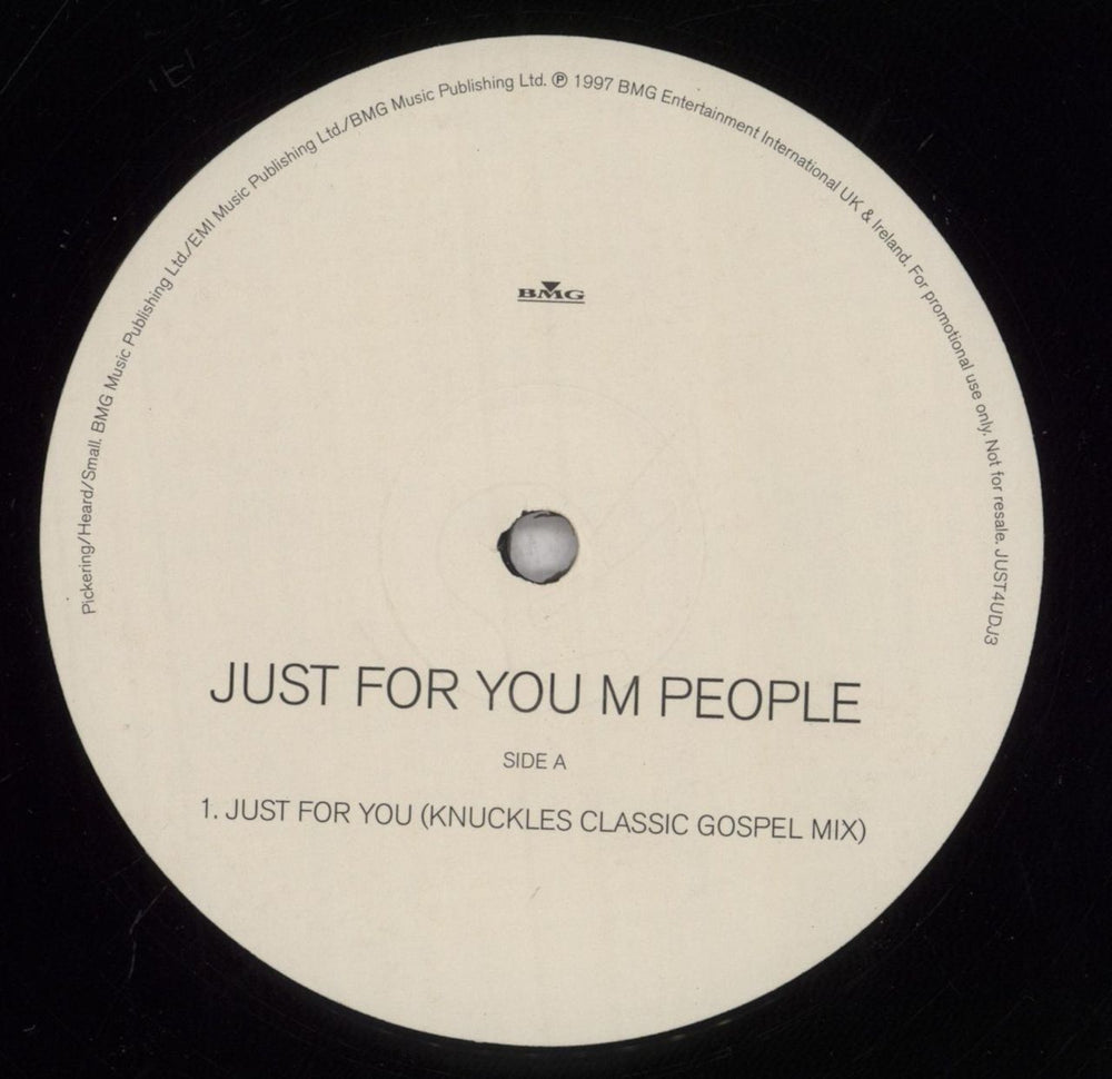 M-People Just For You - Knuckles/way Out West Mixes UK Promo 12" vinyl single (12 inch record / Maxi-single) MPE12JU99547