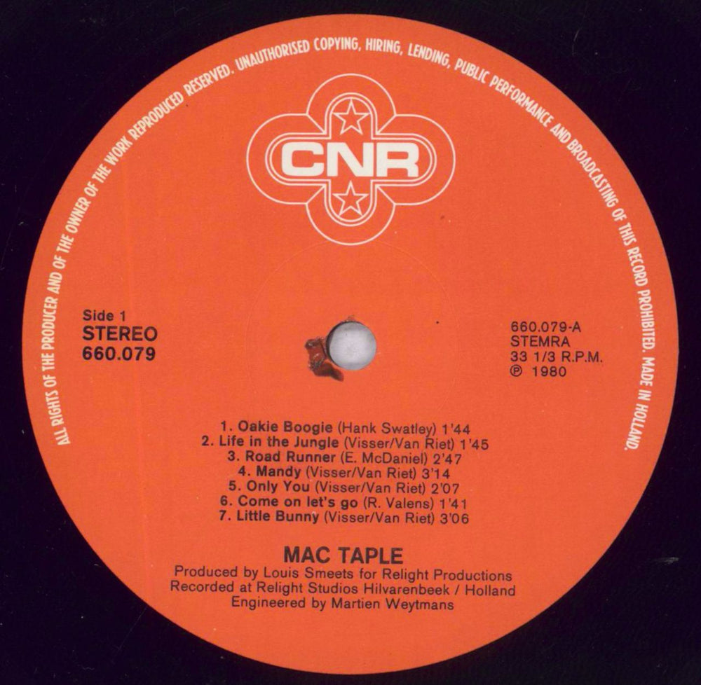 Mac Taple Mac Taple Dutch vinyl LP album (LP record) 60DLPMA840520