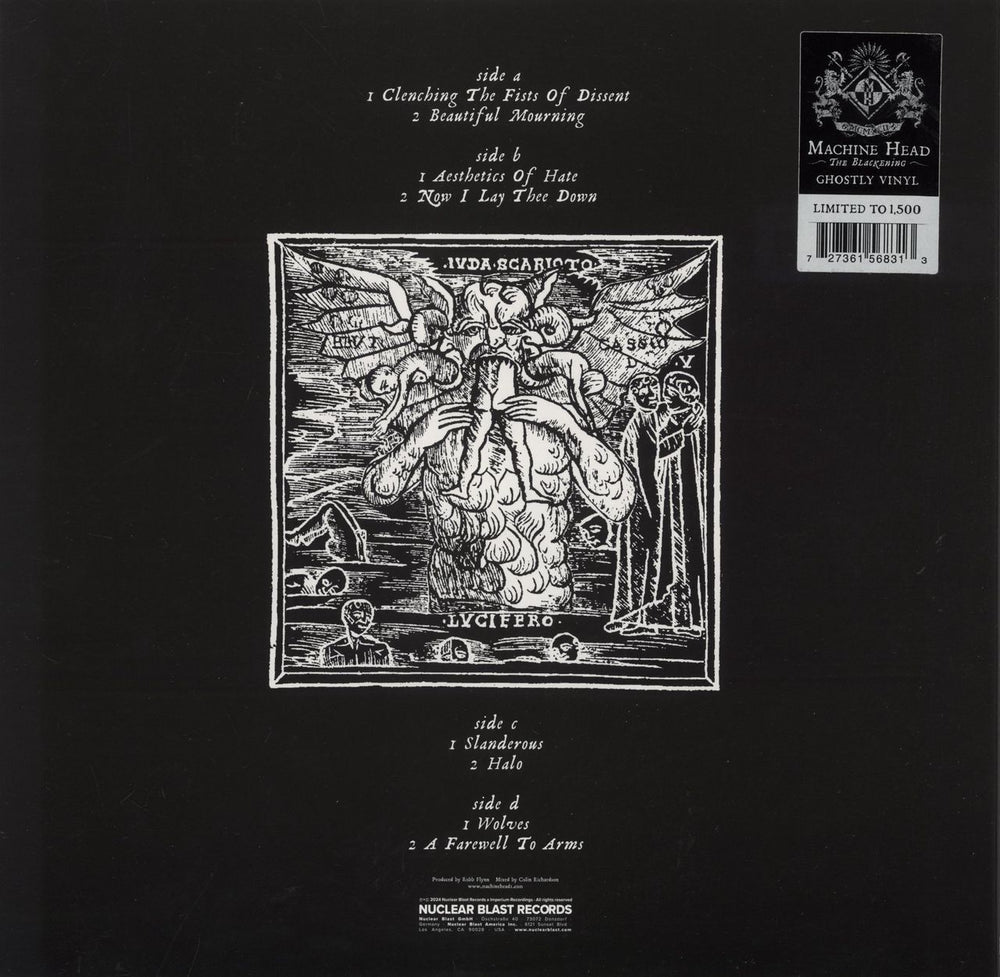 Machine Head The Blackening - Ghostly Black Vinyl US 2-LP vinyl record set (Double LP Album) 727361568313