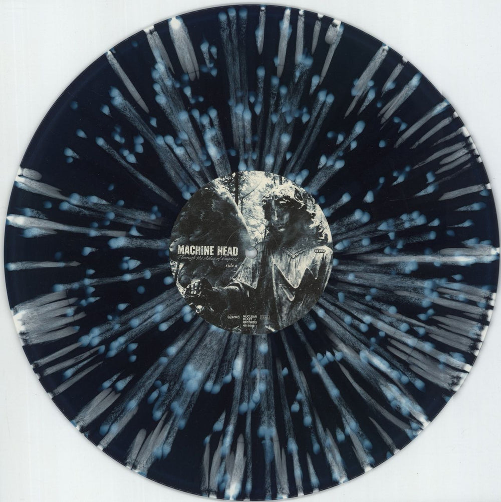 Machine Head Through The Ashes Of Empires - Blue With White Splatter Vinyl US 2-LP vinyl record set (Double LP Album) MHE2LTH872935
