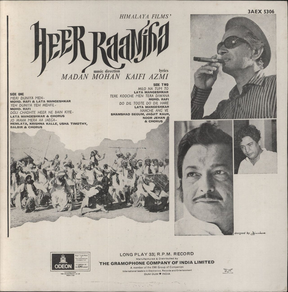 Madan Mohan Heer Raanjha Indian vinyl LP album (LP record)
