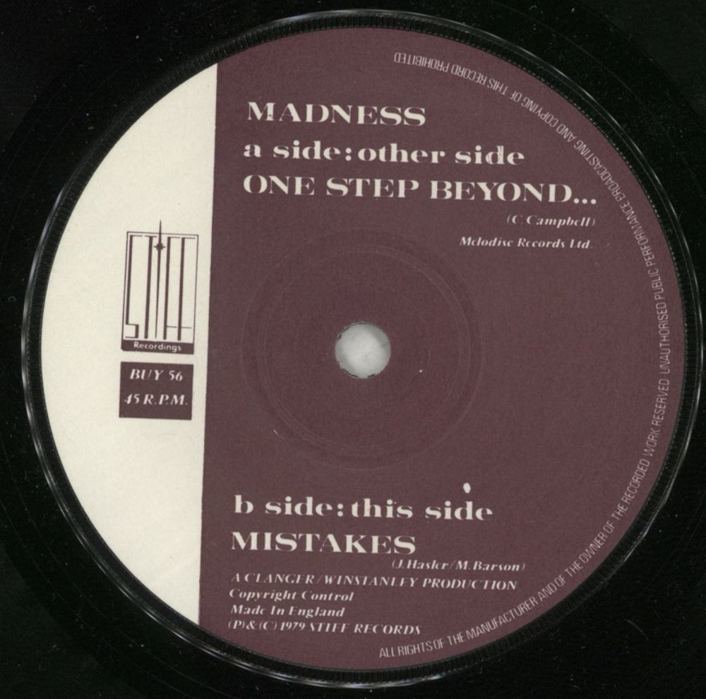 Madness One Step Beyond... - P/S UK 7" vinyl single (7 inch record / 45) MDN07ON706439