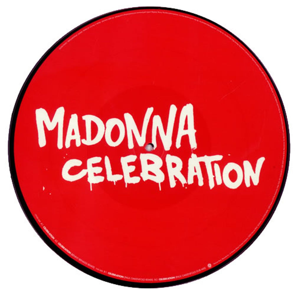 Madonna Celebration UK 12" vinyl picture disc (12 inch picture record) MAD2PCE482153