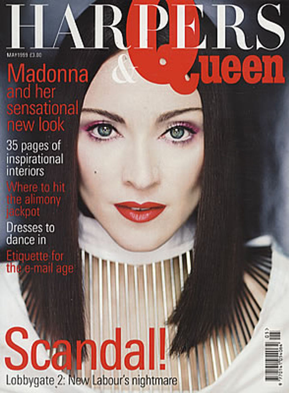 Madonna Harpers & Queen UK magazine MAY 1999 ISSUE