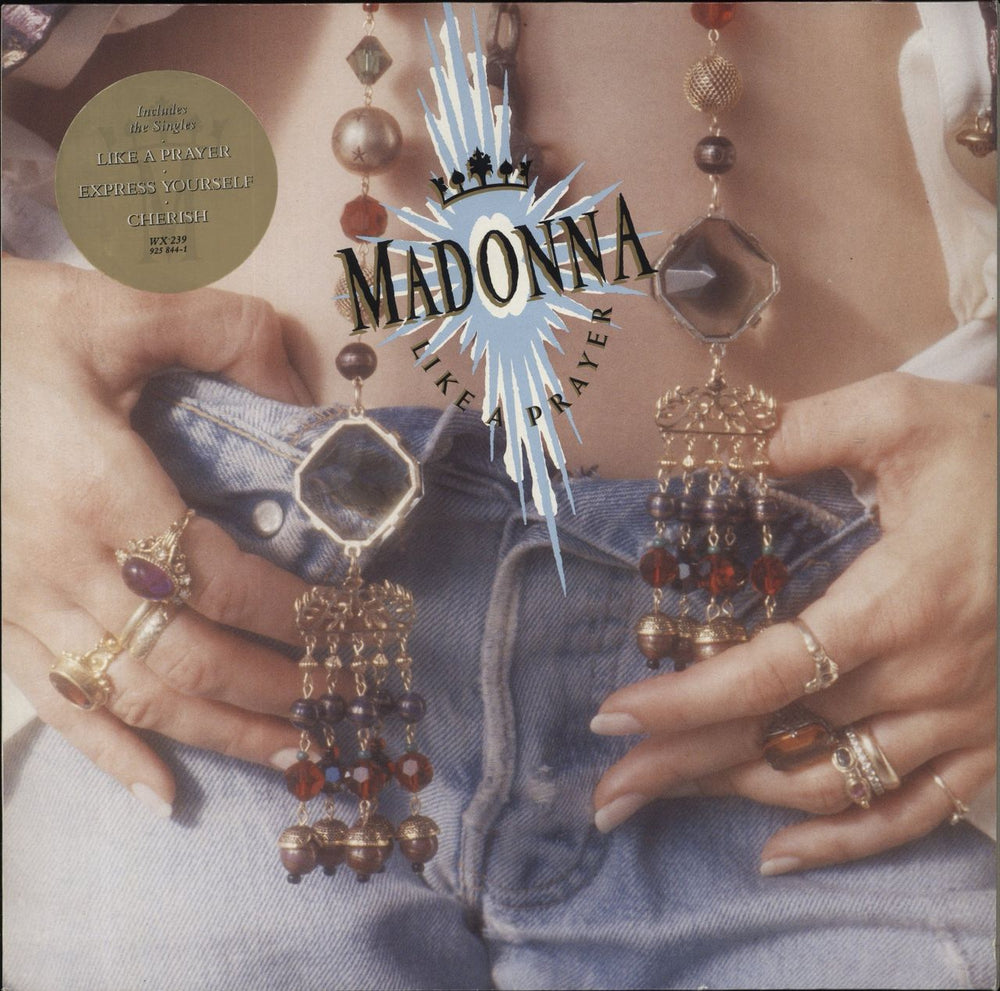 Madonna Like A Prayer - Scented Inner + Hype Sticker UK vinyl LP album (LP record) WX239