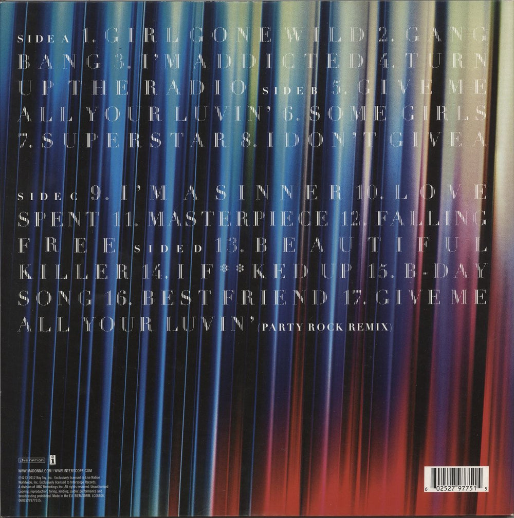 Madonna MDNA - 180gram - EX US 2-LP vinyl record set (Double LP Album) 602527977515