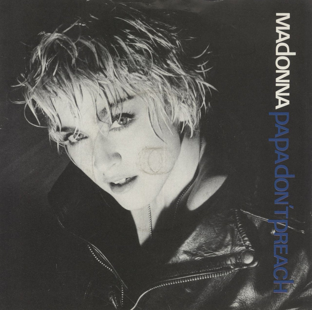 Madonna Papa Don't Preach - Inj - Paper sleeve UK 7" vinyl single (7 inch record / 45) W8636