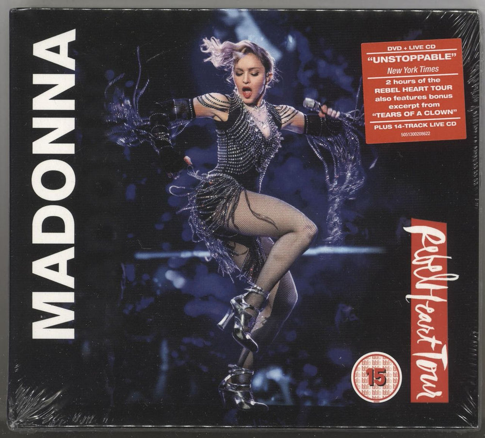 Madonna Rebel Heart Tour - CD/DVD - Sealed UK 2-disc CD/DVD set EAGDV086