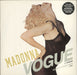 Madonna Vogue + Face Of The 80s Poster UK 12" vinyl single (12 inch record / Maxi-single) W9851TW