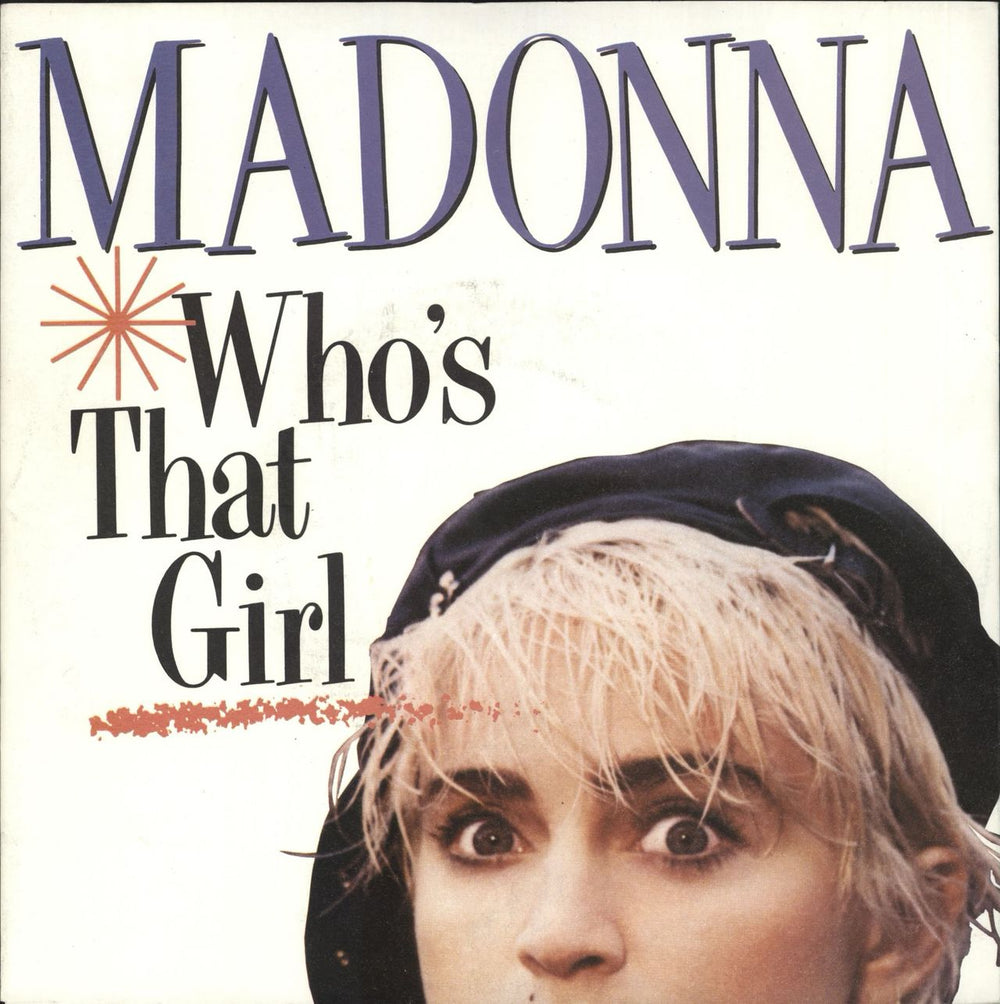 Madonna Who's That Girl - Inj - Paper Sleeve UK 7" vinyl single (7 inch record / 45) W8341