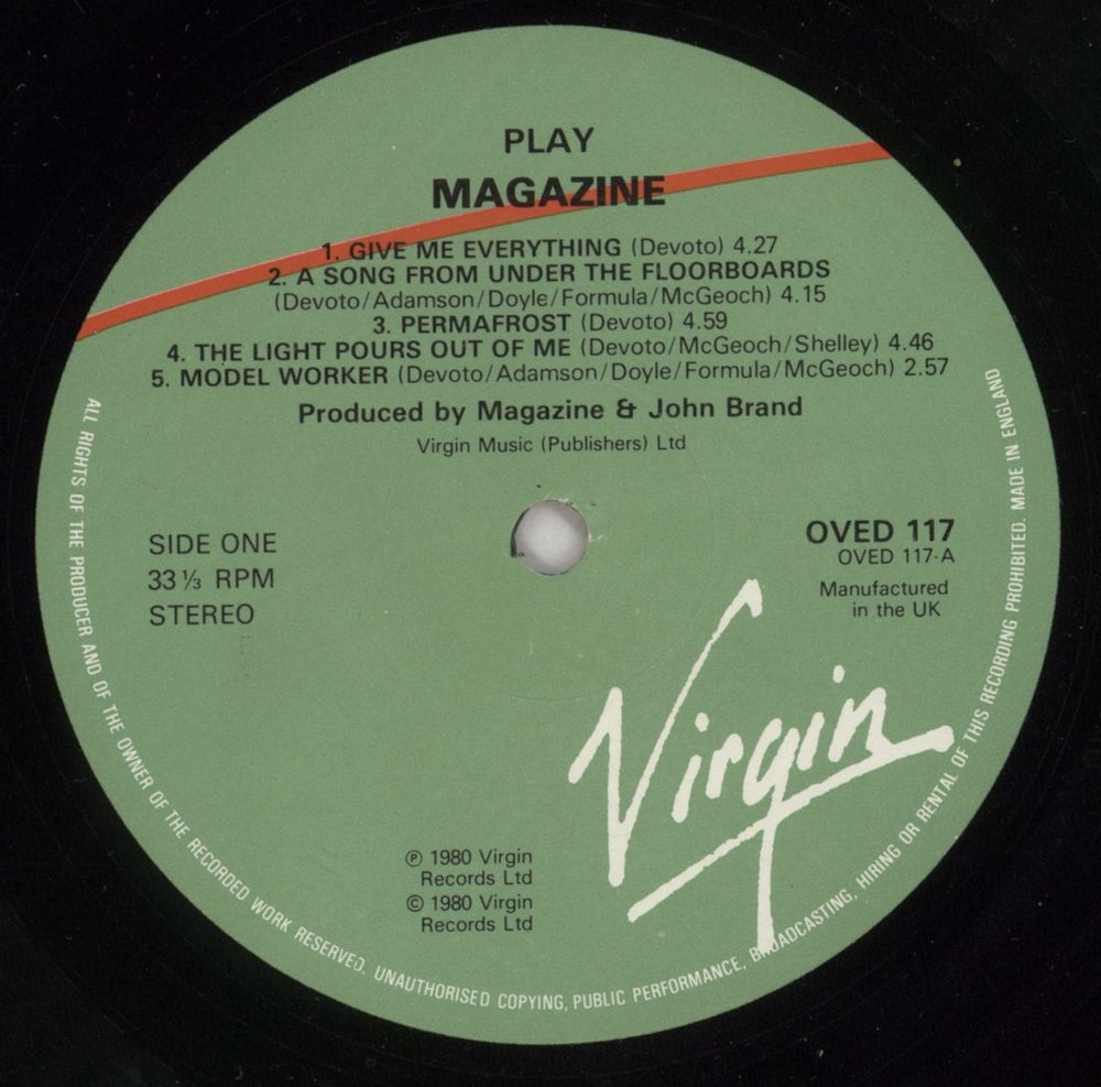 Magazine Play - Red/Green Labels UK vinyl LP album (LP record) MGZLPPL868942