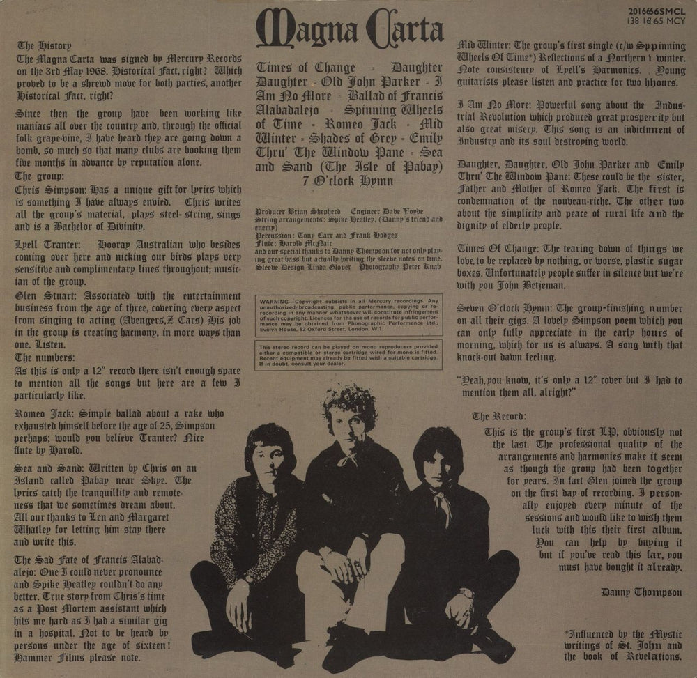 Magna Carta Magna Carta - VG UK vinyl LP album (LP record)
