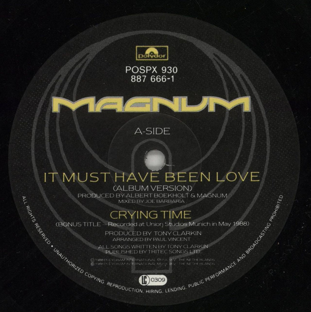 Magnum It Must Have Been Love UK 12" vinyl single (12 inch record / Maxi-single) MAG12IT719295