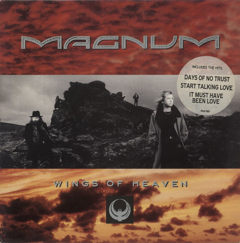 Magnum Wings Of Heaven - 3-Song Stickered sleeve UK vinyl LP album (LP record) POLD5221