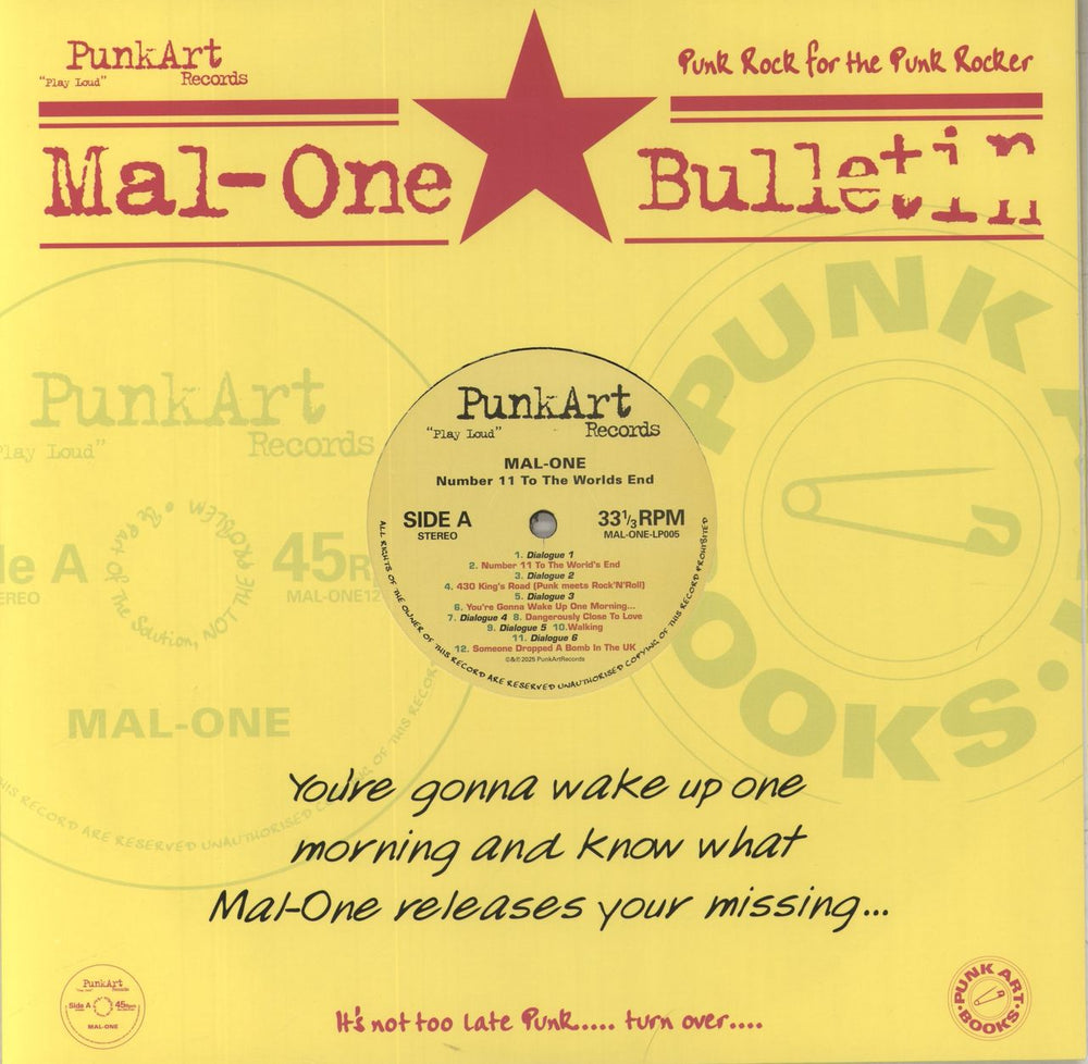 MAL-ONE Number 11 To The Worlds End - An Original Punk Rock Soundtrack Recording - RSD 2025 UK vinyl LP album (LP record) 5060135763824