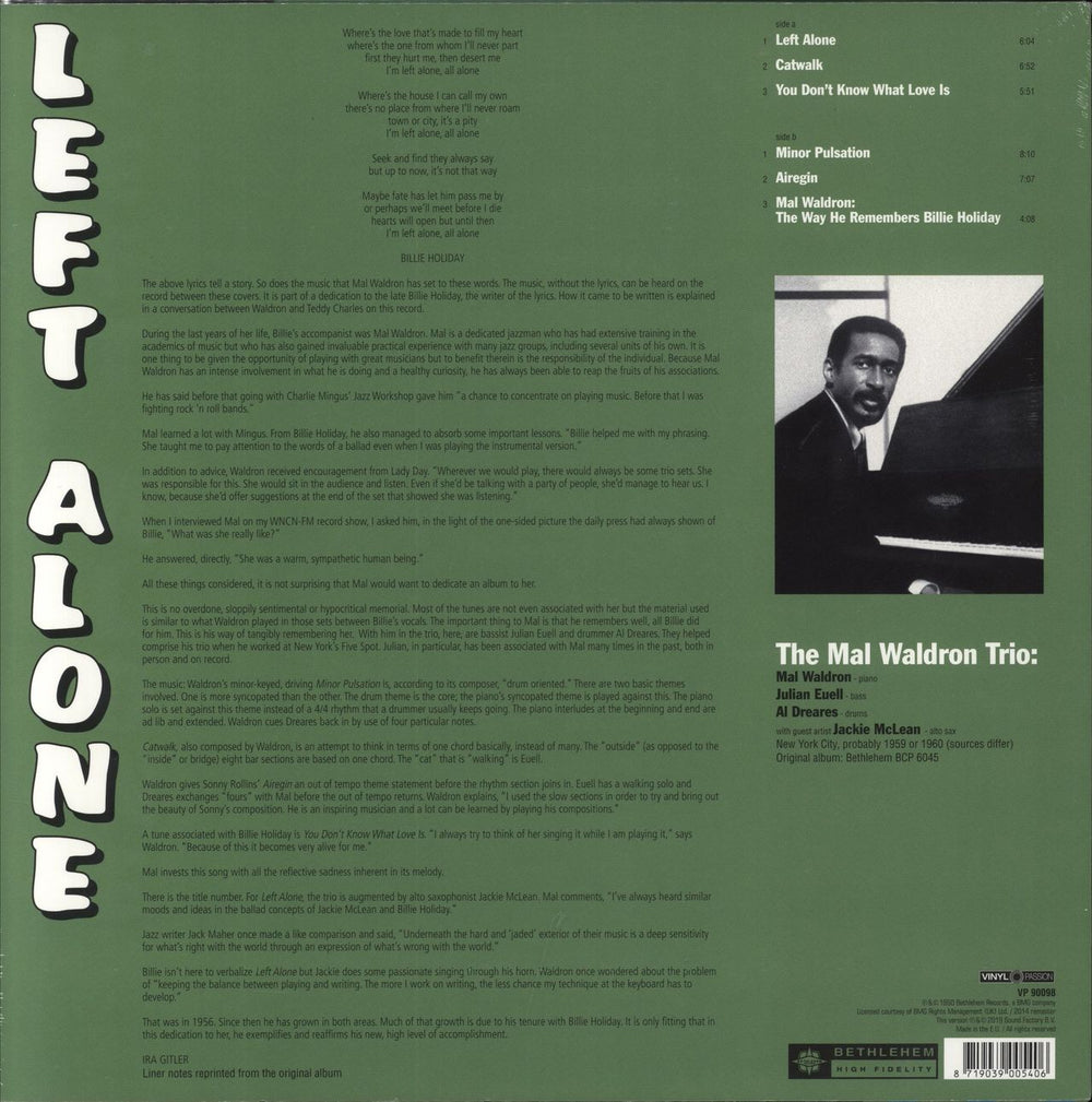 Mal Waldron Left Alone - Sealed UK vinyl LP album (LP record)