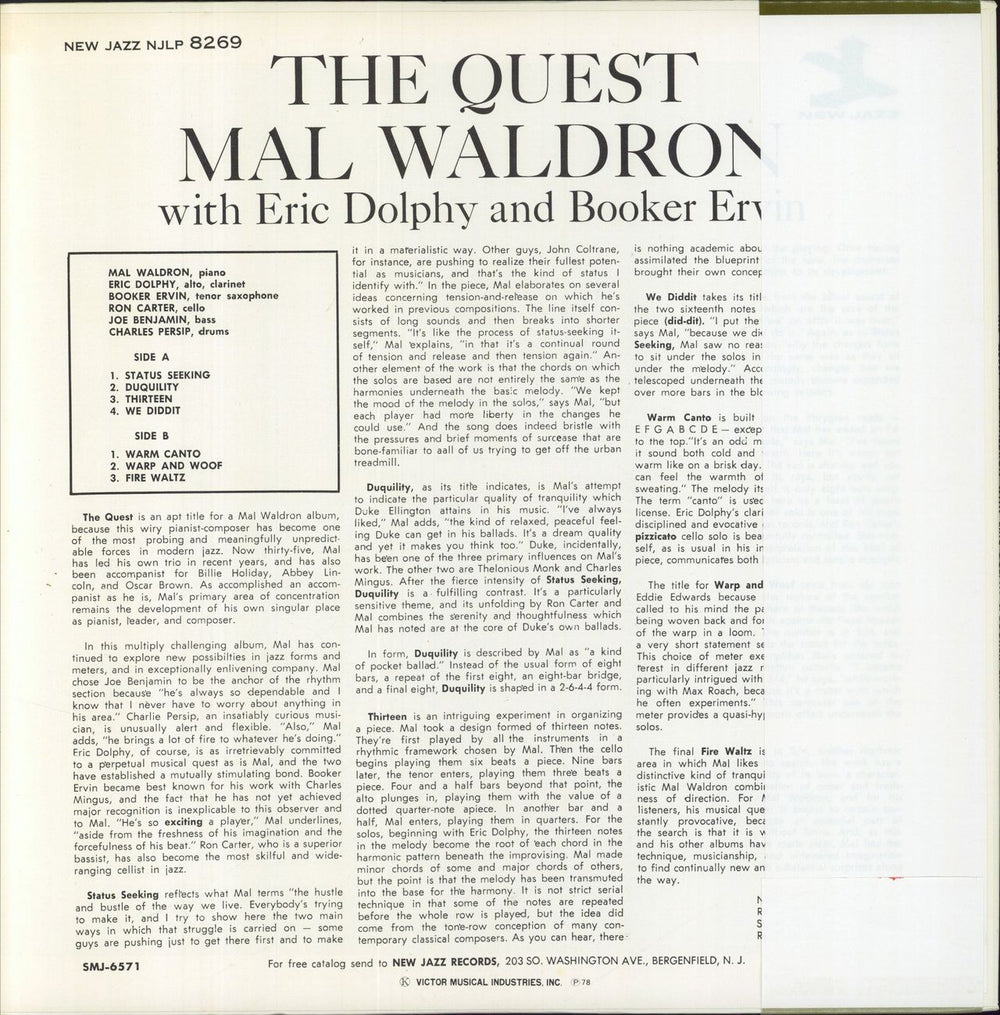 Mal Waldron The Quest + Obi Japanese vinyl LP album (LP record)