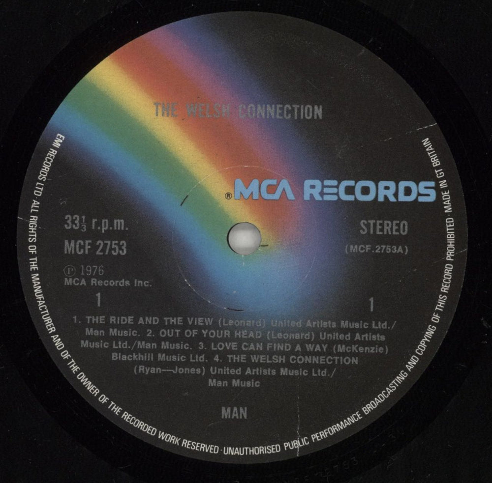 Man Welsh Connection UK vinyl LP album (LP record) M-NLPWE152151