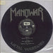 Manowar Metal Warriors German 12" vinyl picture disc (12 inch picture record) 075678578182