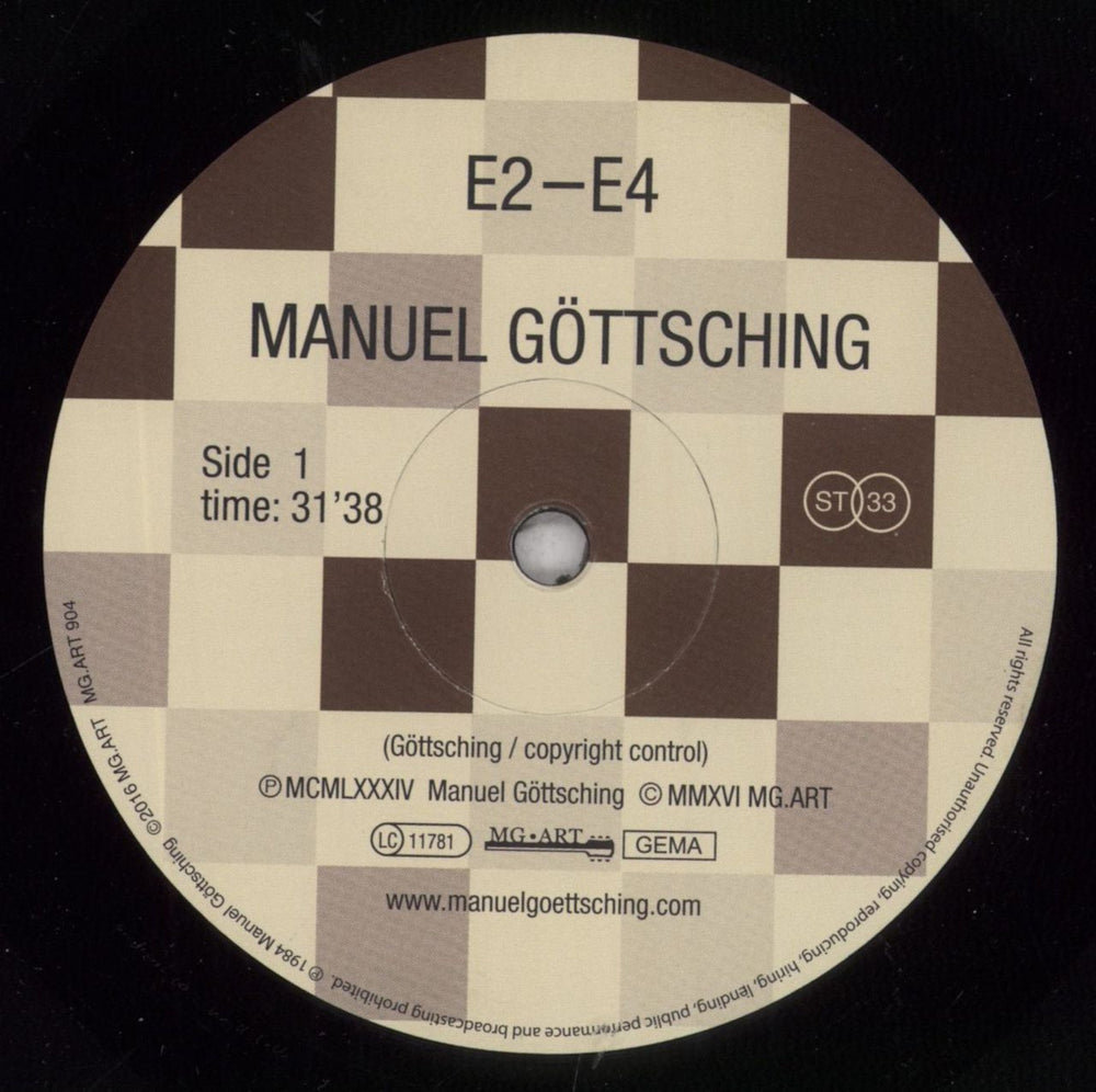 Manuel Gottsching E2-E4 - Embossed Cover German vinyl LP album (LP record) MG-LPEE840647