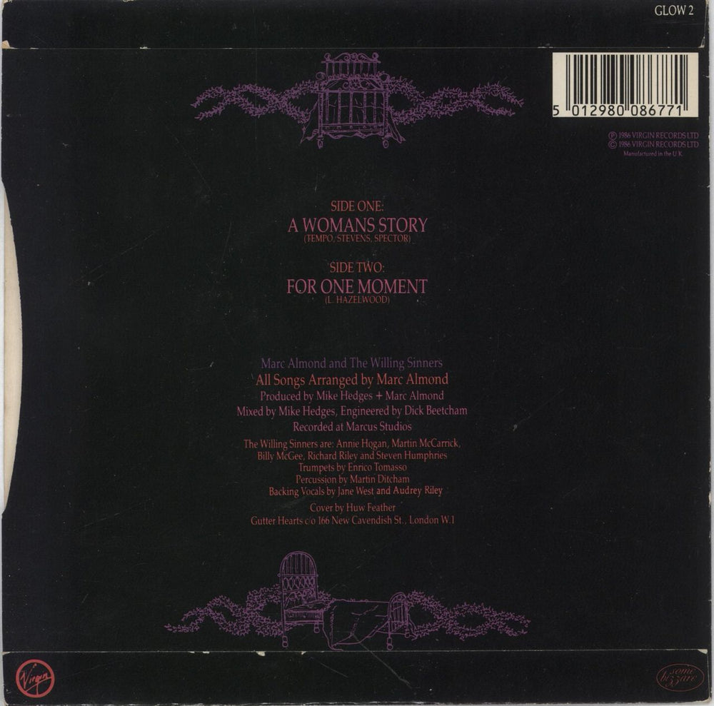 Marc Almond A Womans Story UK 7" vinyl single (7 inch record / 45) 5012980086771