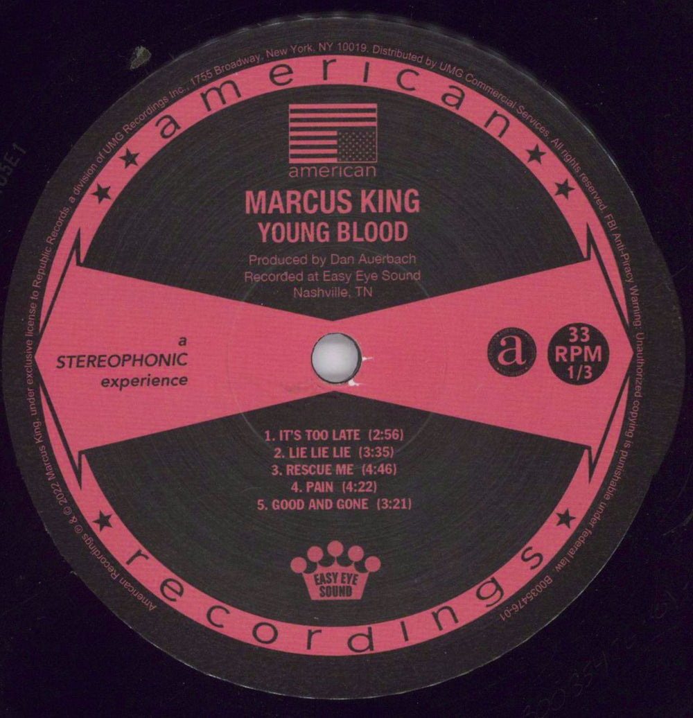 Marcus King Young Blood US vinyl LP album (LP record) 6GRLPYO831338