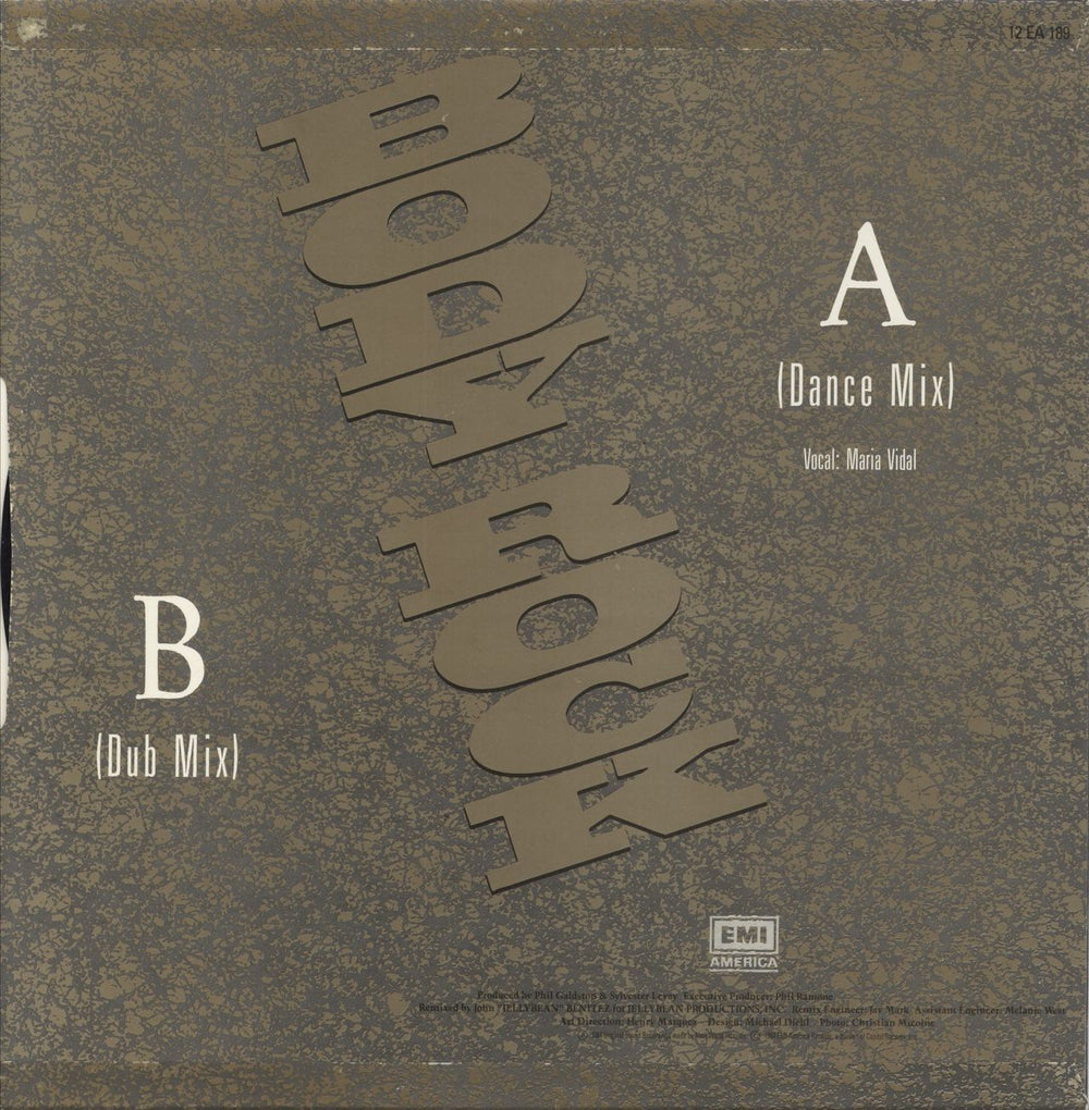 Maria Vidal Body Rock UK 12" vinyl single (12 inch record / Maxi-single)