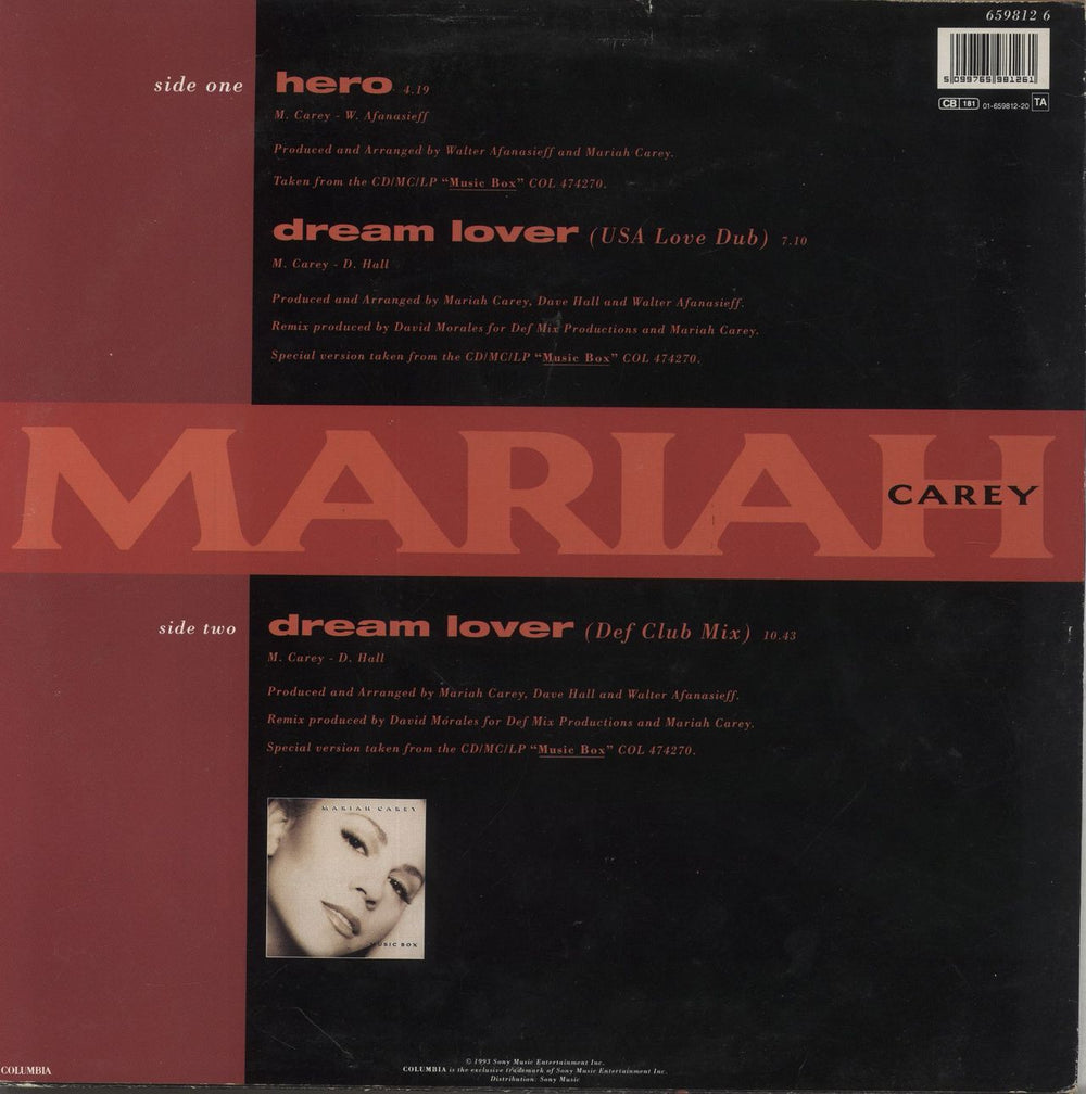 Mariah Carey Hero UK 12" vinyl single (12 inch record / Maxi-single) 5099765981261