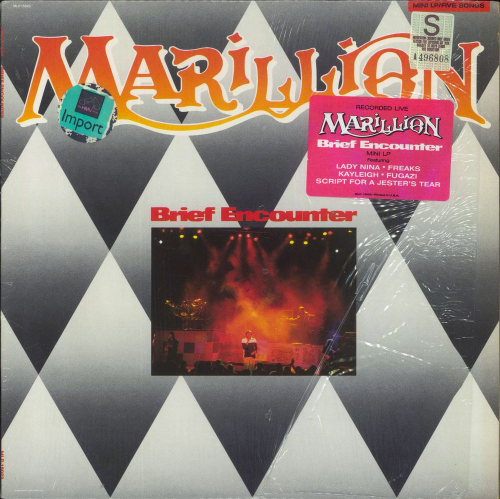 Marillion Brief Encounter + Stickered Shrink US vinyl LP album (LP record) MLP-15023