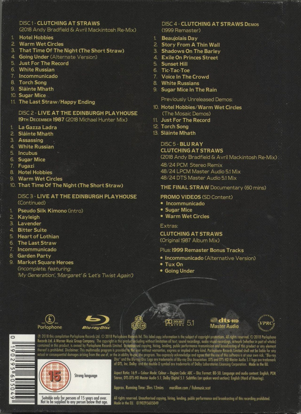 Marillion Clutching At Straws + Blu-Ray UK CD Album Box Set 190295605049