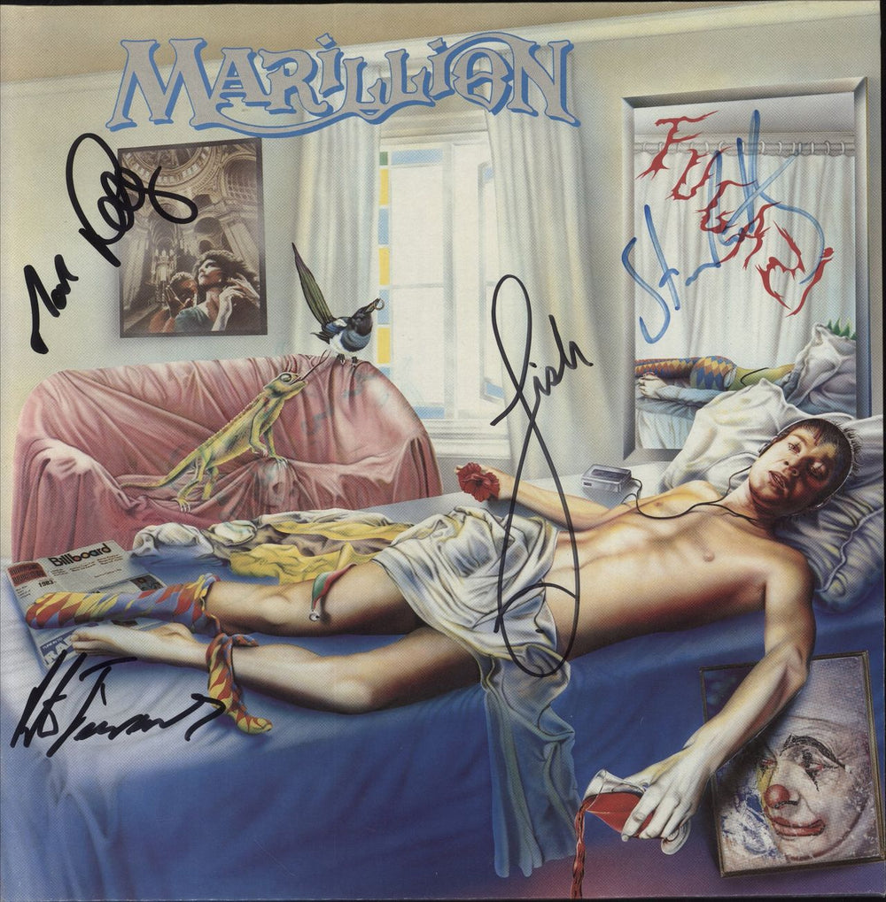 Marillion Fugazi - Test Press - Autographed UK vinyl LP album (LP record) EMC2400851