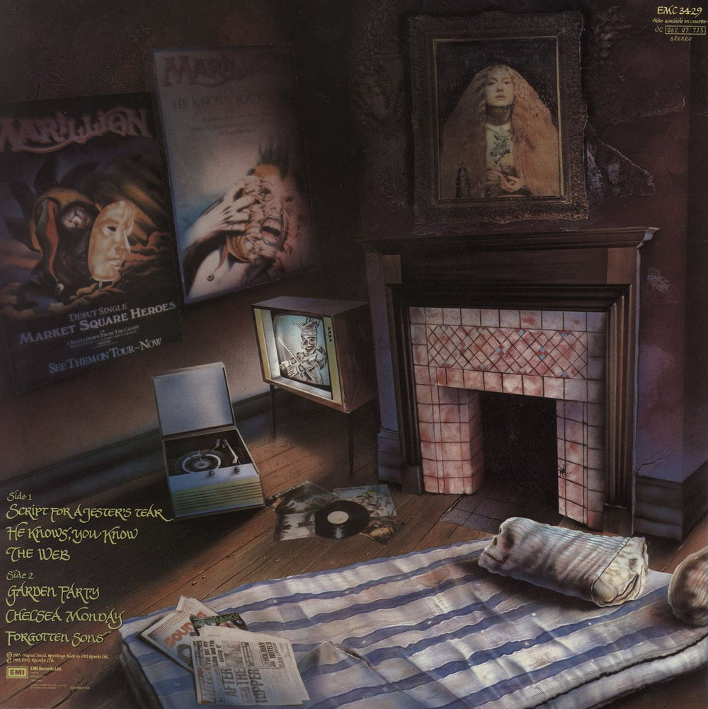 Marillion Script For A Jester's Tear - Black label /Non-barcoded Sleeve - EX UK vinyl LP album (LP record)