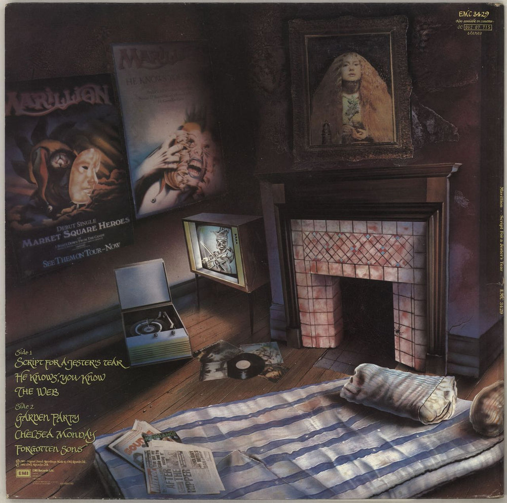 Marillion Script For A Jester's Tear - Black label UK vinyl LP album (LP record) 5099910771518