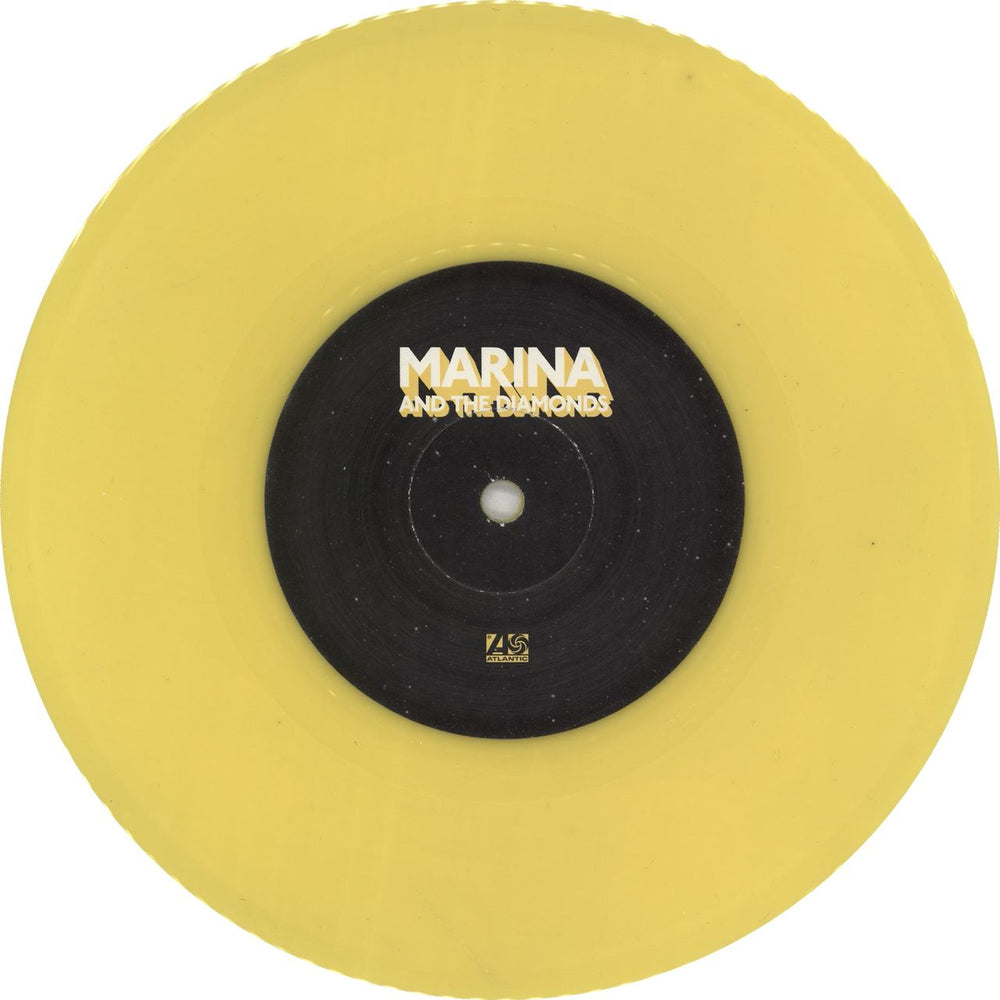 Marina & The Diamonds Immortal - Yellow Vinyl UK 7" vinyl single (7 inch record / 45) M3U07IM620677